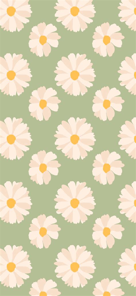 aesthetic green flower wallpaper